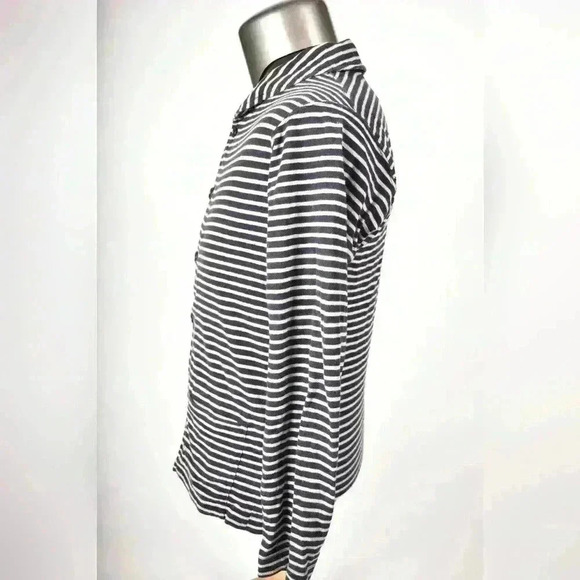 ENGINEERED  GARMENTS Blue Grey Cotton Shawl Collar Nautical Cardigan Small USA - Picture 3 of 10